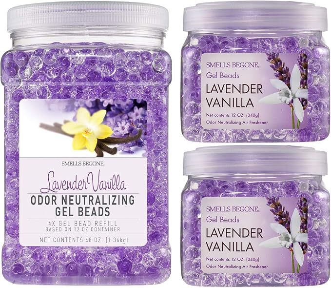 SMELLS BEGONE Odor Eliminator Gel Bead Value Pack - 72 oz - Air Freshener - by SMELLSBEGONE