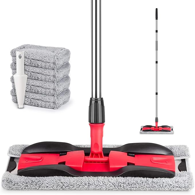 MEXERRIS Microfiber Mops for Hardwood Laminate Tile Floor Cleaning: Stainless by MEXERRIS