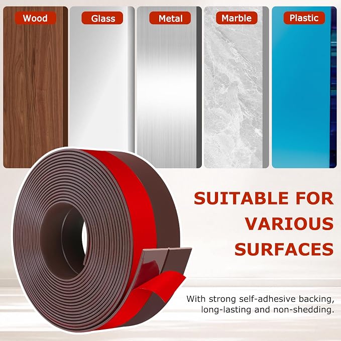 Weather Stripping Self Adhesive Door Draft Stopper Flexible Shower Door Bottom - Image 5