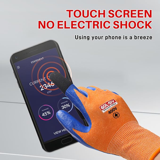 Electrical Gloves For Men - 400V Low Voltage Insulated Electrician Safety Gloves - Image 4