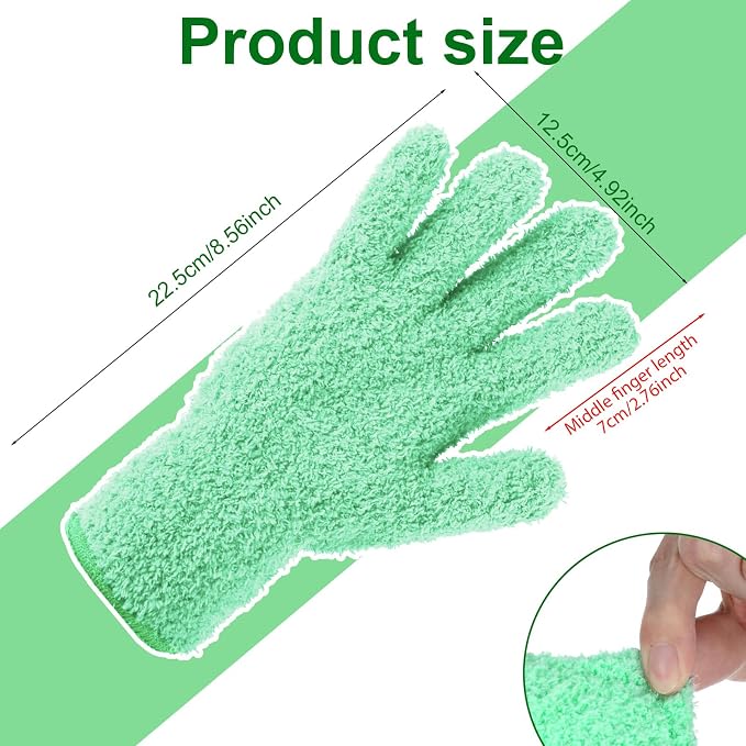 Plant Dusting Gloves, Microfiber Dusters - Image 2