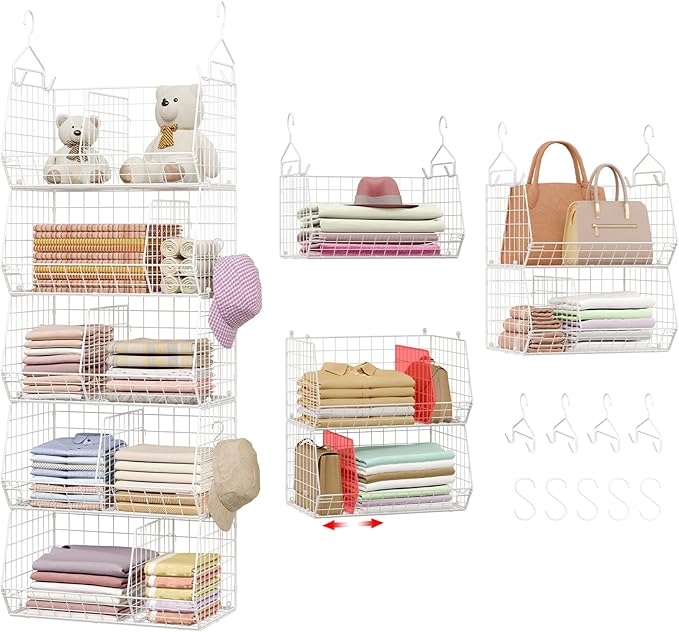 5 Tier Extra Large Closet Hanging Shelves by Jautokerdar
