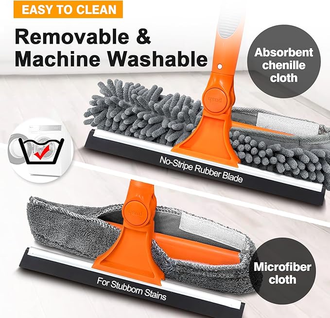 Professional Window Squeegee Cleaner, 2 in 1 Shower Squeegee - Image 5