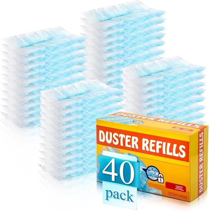 40 Count Electrostatic Duster Refills Replacement Head by Ftutom