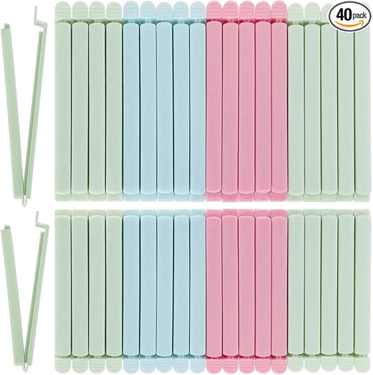 40 PCS Sealing Clip Bag Plastic Bag Chip Clips Large Size Food Bag Clips by Zhtulck