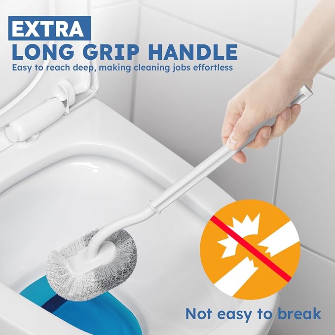 Toilet Brush, 2 Pack Toilet Brush and Holder Set - Image 4