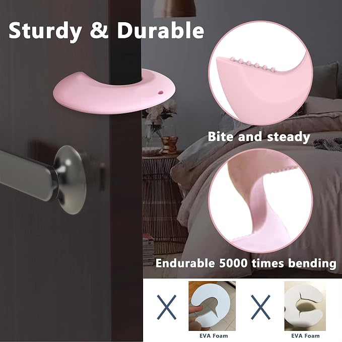 Silicone Door Pinch Guard and Door Slam Stopper, Durable Finger Pinch Guard - Image 4