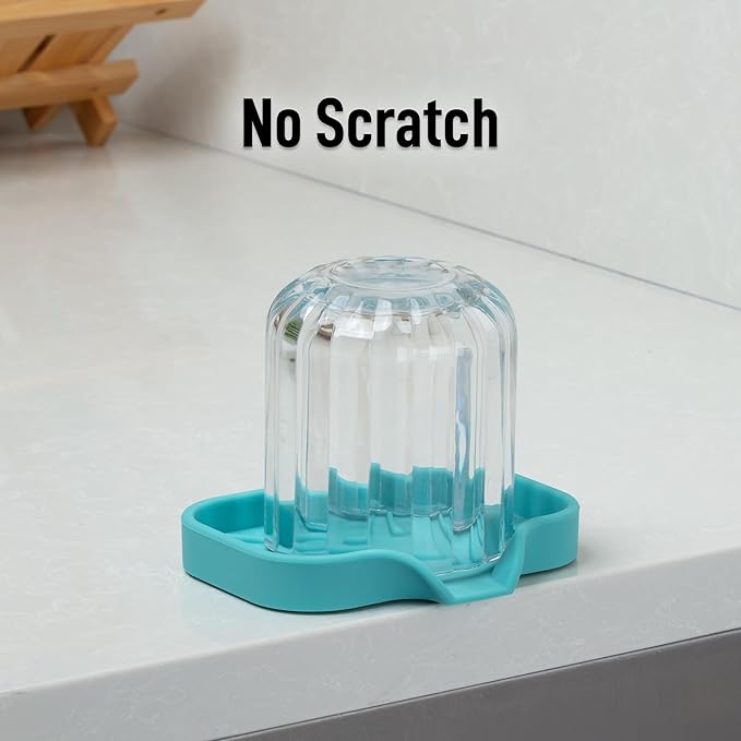 Zulay Kitchen Small Silicone Sponge Holder – Space-Saving Sink Organizer Tray - Image 7