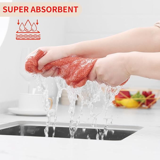Homaxy 100% Cotton Waffle Weave Kitchen Dish Towels, Ultra Soft Absorbent Quick - Image 3