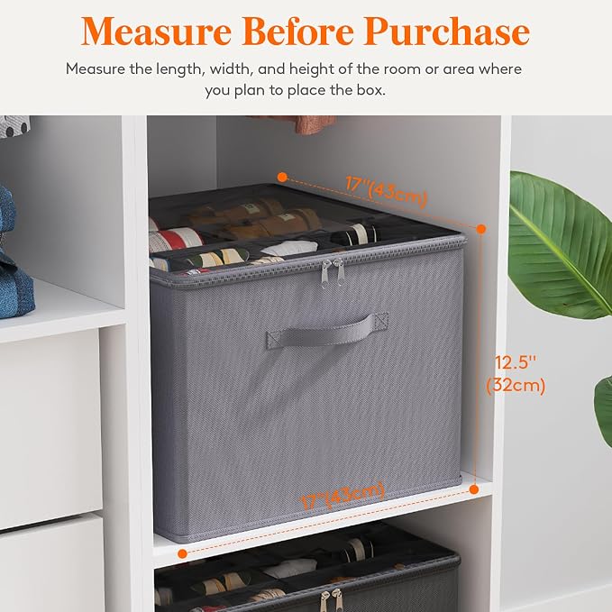 Lifewit Shoe Storage Organizer for Closet Fits 12-16 Pairs, Fabric Large Shoe - Image 4