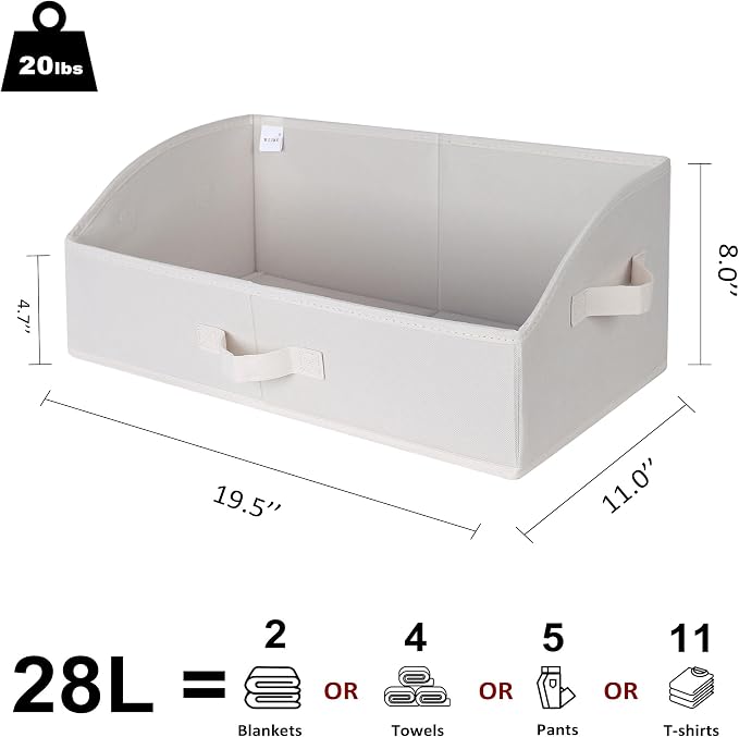 WUIKE 3 Pack Extra Large Closet Storage Bins - Image 2