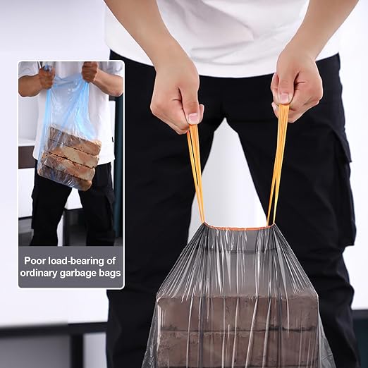JOYBOS 4 Gallon Drawstring Garbage Bags Wastebasket Bin Liners - Image 4
