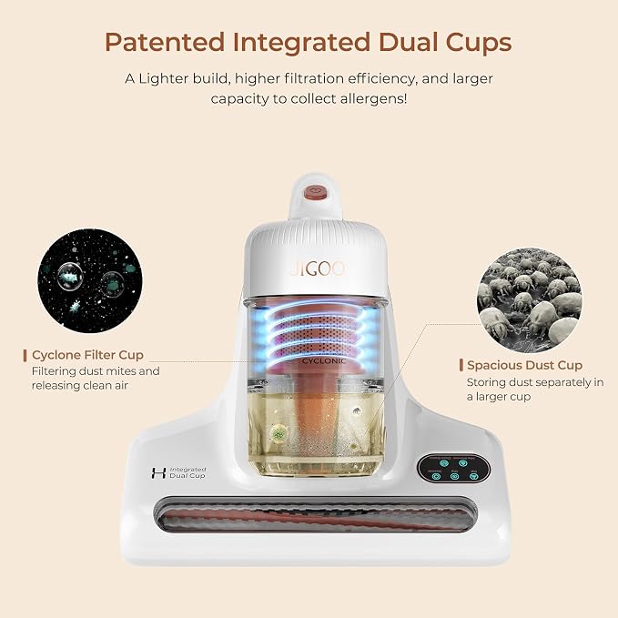 JIGOO J200 Improve Sleep Mattress Vacuum Cleaner Uv Sanitizing, Deep Cleaning - Image 5