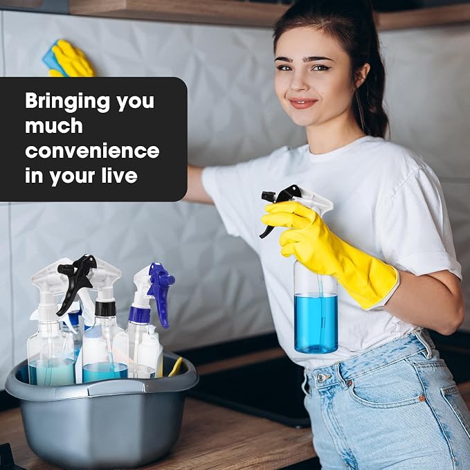 Eccliy 12 Pcs 16 Oz Plastic Spray Bottle, Adjustable Empty Reusable Sprayer - Image 7