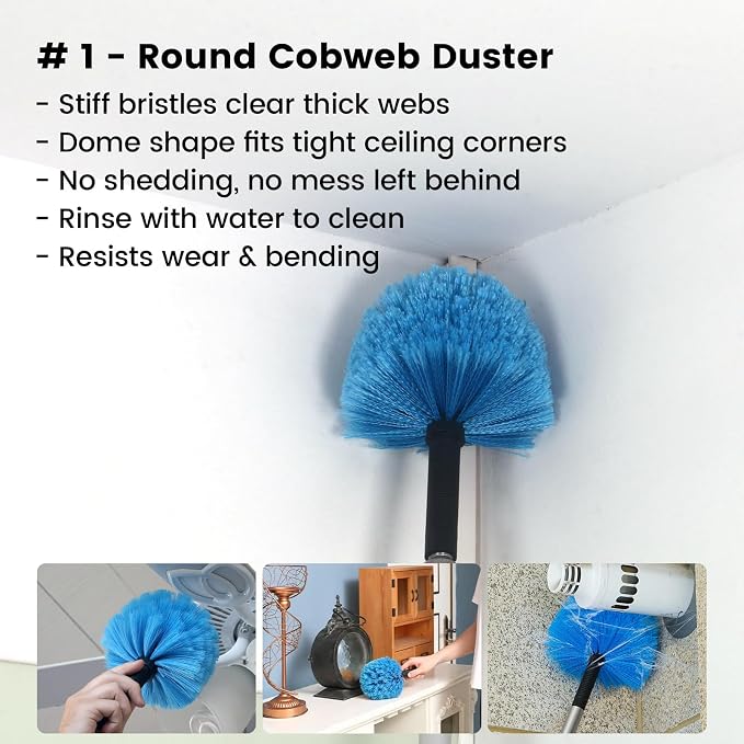 Ceiling Fan Duster Kit – 5-in-1 Bendable & Dual-Sided Heads – Washable Dusters - Image 3