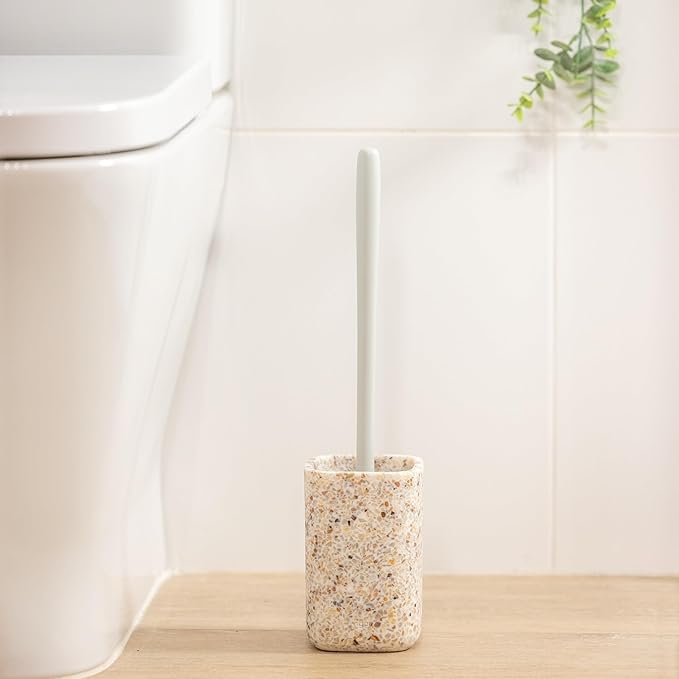 Vigar Zense Toilet Brush and Holder Set, Toilet Bowl Brush - Image 2