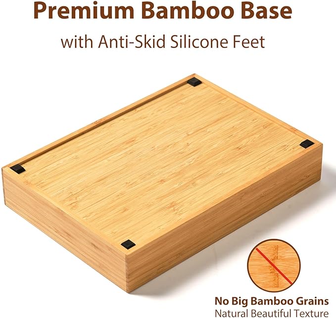 Umilife Bamboo Kitchen Drawer Organizer, 11 Inch Silverware Utensils Tray Holder - Image 4