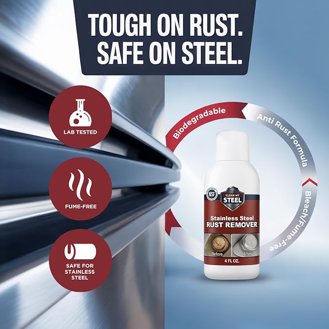 CLEAN MY STEEL Professional Stainless Steel Rust Stain Remover and Cleaner | - Image 2
