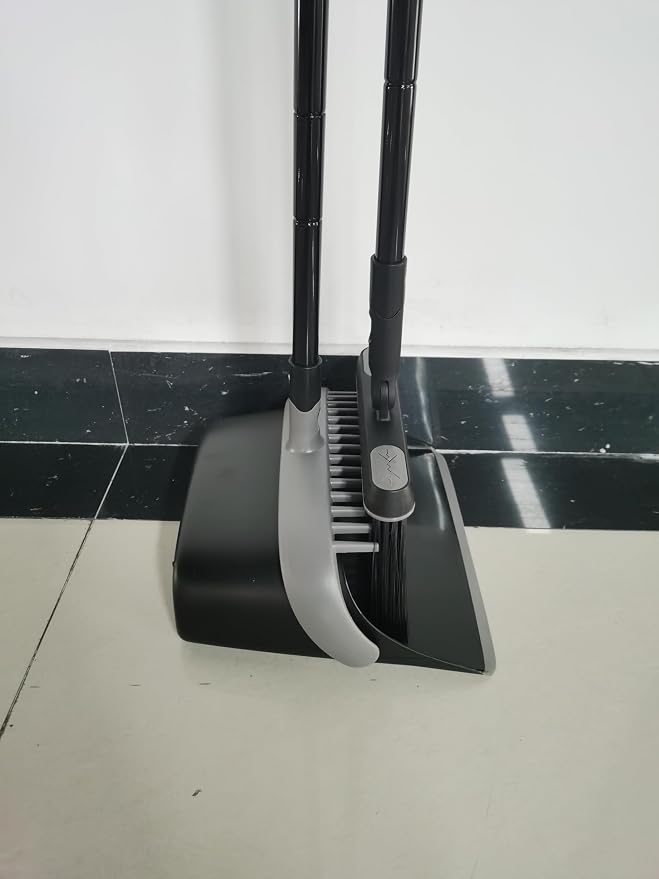 JEHONN Broom and Dust Pan, 54.3 inches Long Handle Swivel Brush, Upright - Image 12