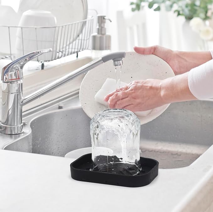 YASMEN 2 Pcs Silicone Soap Dish, Soap Holder - Image 5