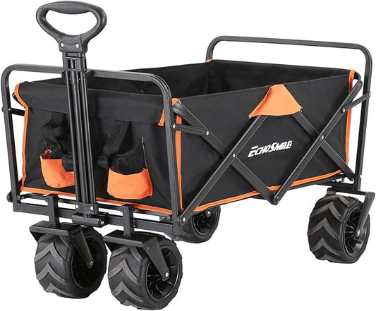 EchoSmile Heavy Duty 350 Lbs Capacity Collapsible Wagon, Outdoor Folding by EchoSmile