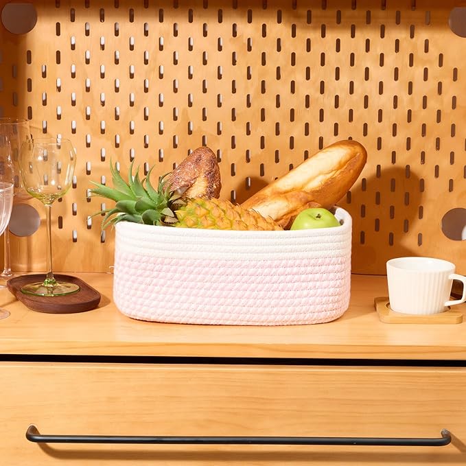 Small Storage Baskets for Organizing | Closet Organizer Bins | Shelf Toy Basket - Image 5