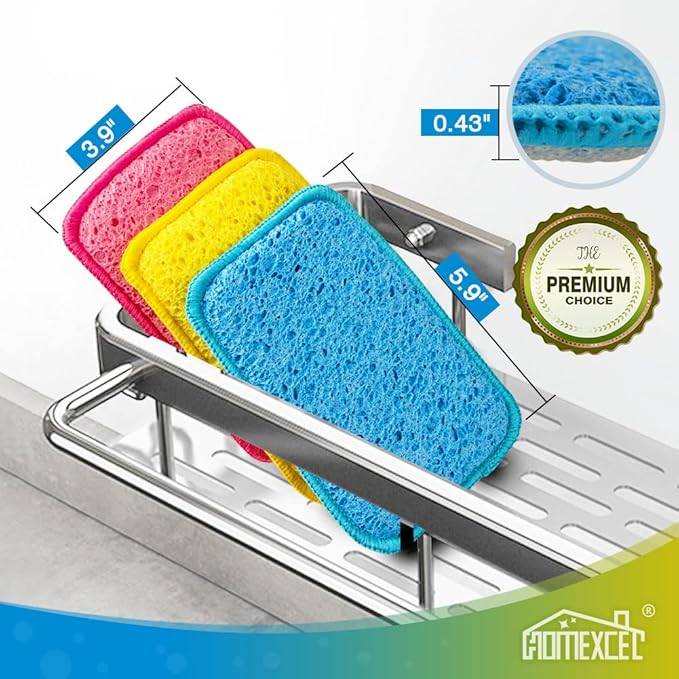HOMEXCEL 12 Pack Scrub & Wipe Cloths, Dual-Sided Sponges - Image 2