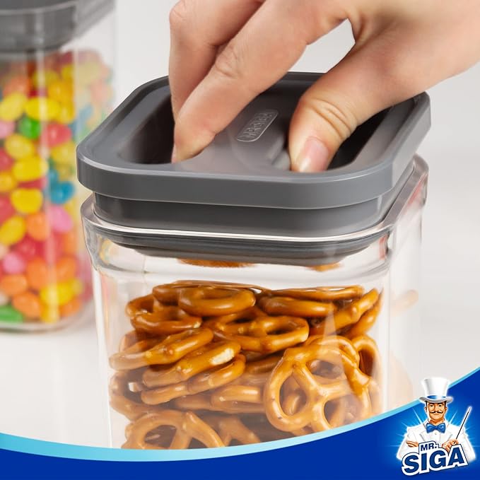 MR.SIGA 4 Pack Airtight Food Storage Container Set, BPA Free Kitchen Pantry - Image 7