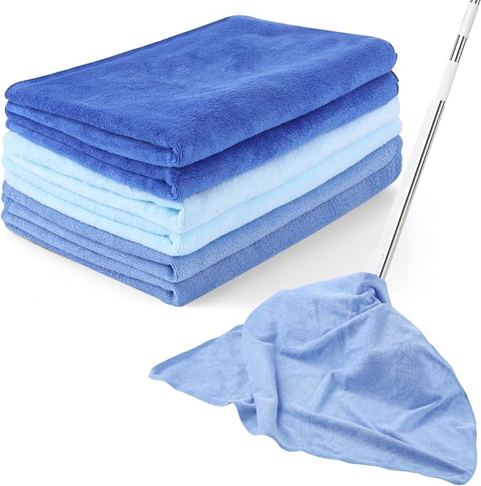 6 Pack Extra Large Microfiber Cleaning Cloths 20"x30", Lint-Free Reusable Towels by Unknown