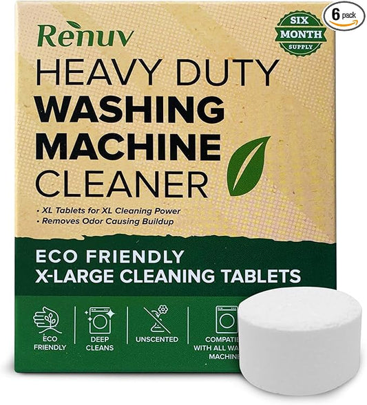 Renuv Heavy Duty Washing Machine Cleaner Descaler Tablets by Renuv