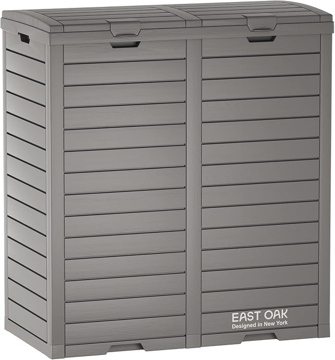 EAST OAK 76 Gallon Outdoor Trash Can | Waterproof Resin Garbage Can by EASTOAK