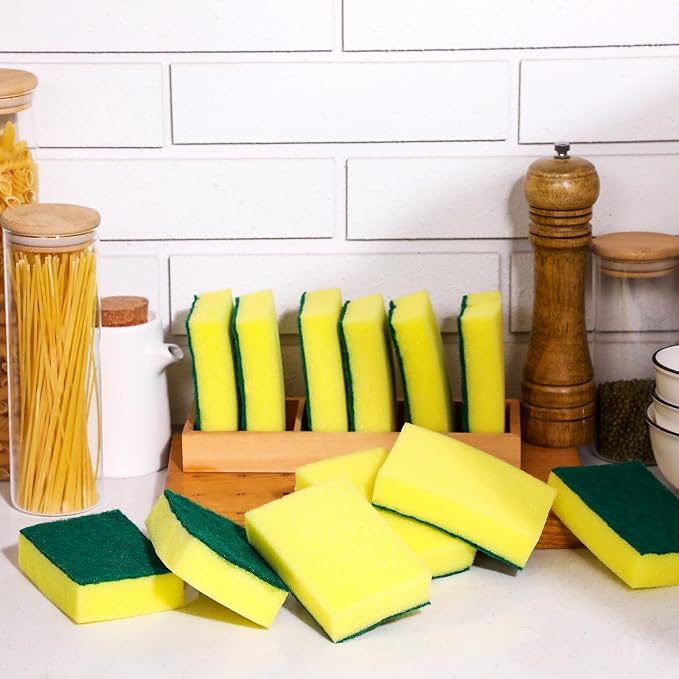 Tanlade 60 Pcs Individually Wrapped Sponge Dishwashing Sponge Bulk Non Scratch - Image 4