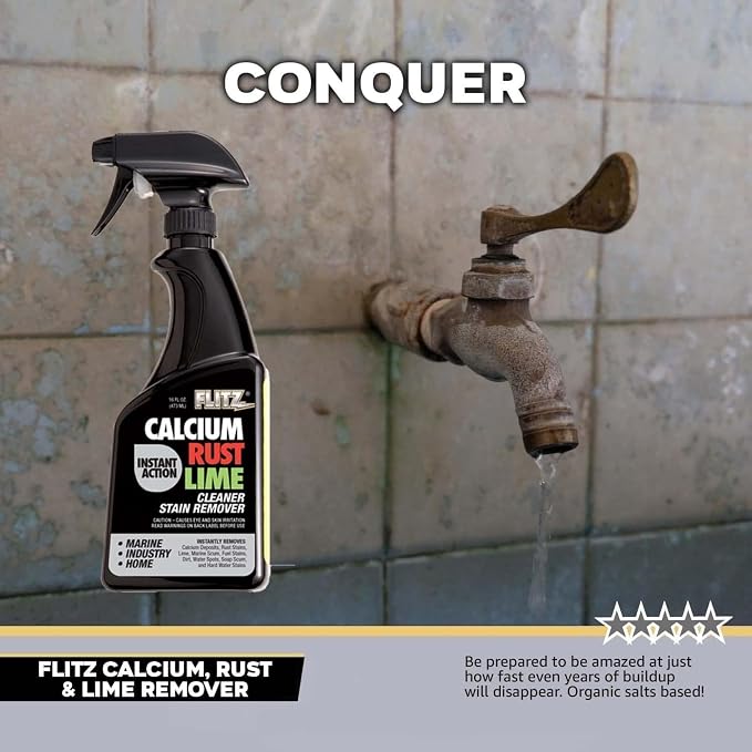 Flitz Calcium, & Lime Remover - 16oz Bottle of USA-Made Limescale Remover - Image 3