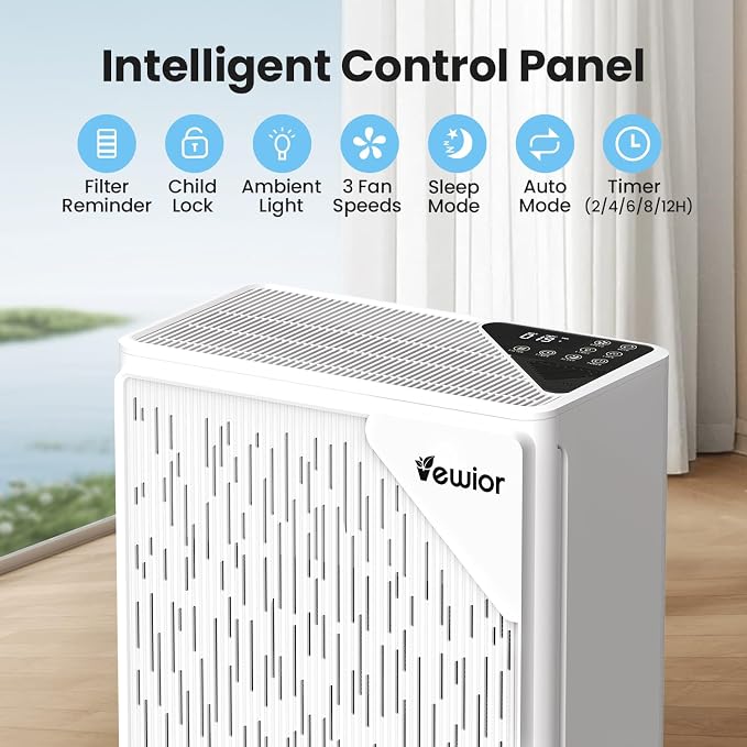 Air Purifiers for Home Large Room up to 2535ft², VEWIOR H13 True HEPA Air - Image 8