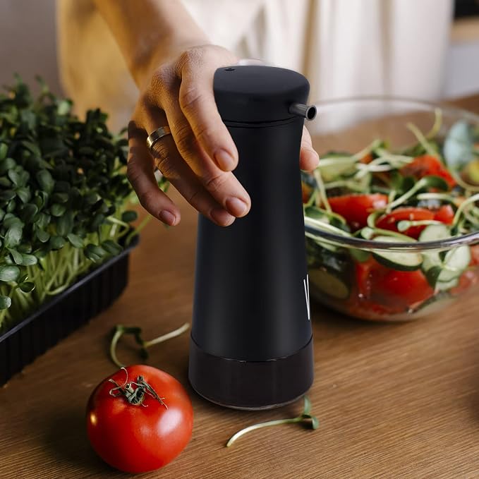 Aelga Black and White Oil And Vinegar Dispenser Set - Image 6