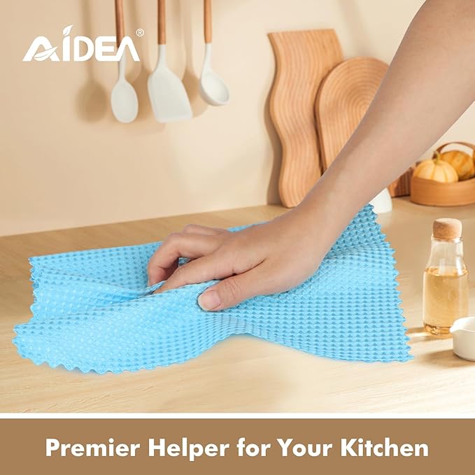 AIDEA Microfiber Glass Cleaning Cloth 12PK, Lint Free Cloth Polishing Cleaning - Image 5