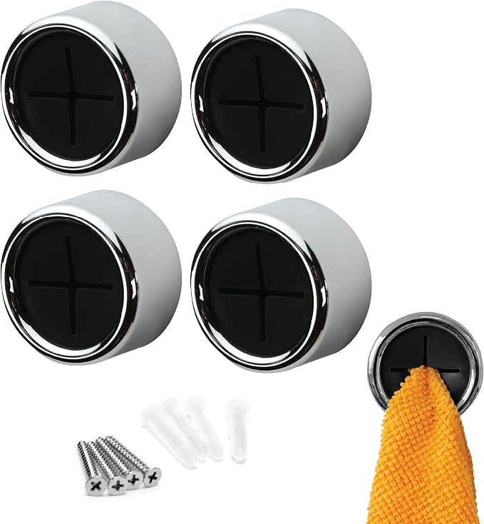 S&T INC. Round Adhesive Push Towel Hooks by STINC