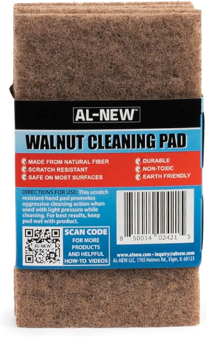 AL-NEW Walnut Cleaning Pads | Versatile, Scratch Resistant Household Cleaning & - Image 6