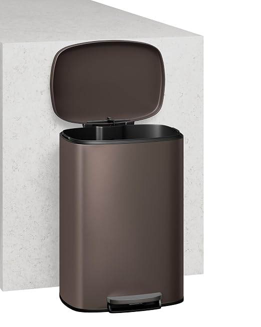 Garvee 13 Gal and 2.6 Gal Metal Trash Can Combo Set, Rustproof Garbage Can - Image 6