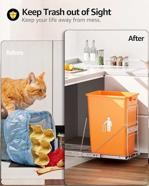 Pull Out Trash Can Under Cabinet，Heavy Duty Slide-Out Cabinet Kit, Adjustable - Image 6