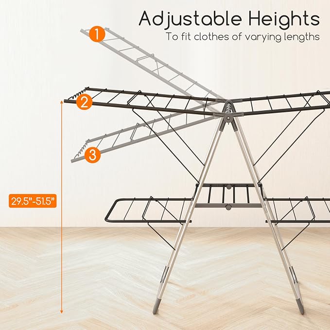 Giantex Clothes Drying Rack, Foldable Laundry Drying Rack - Image 2