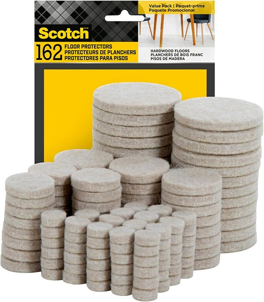 Scotch Felt Pads 162 PCS Beige, Felt Furniture Pads by ScotchBrand