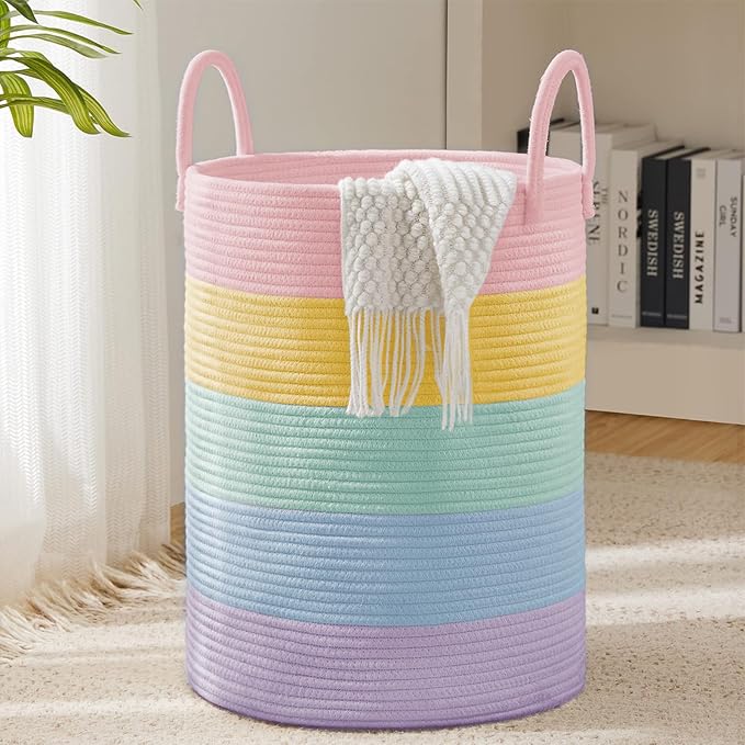 YOUDENOVA Laundry Hamper Basket, Woven 58L Tall Laundry Basket by YOUDENOVA
