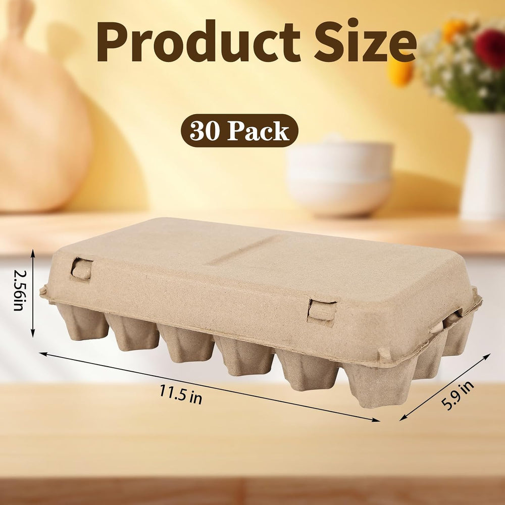 Egg Cartons 18 Count, 30 Pack 3x6 Grids Egg Cartons for Fresh Eggs, Sturdy Ca...