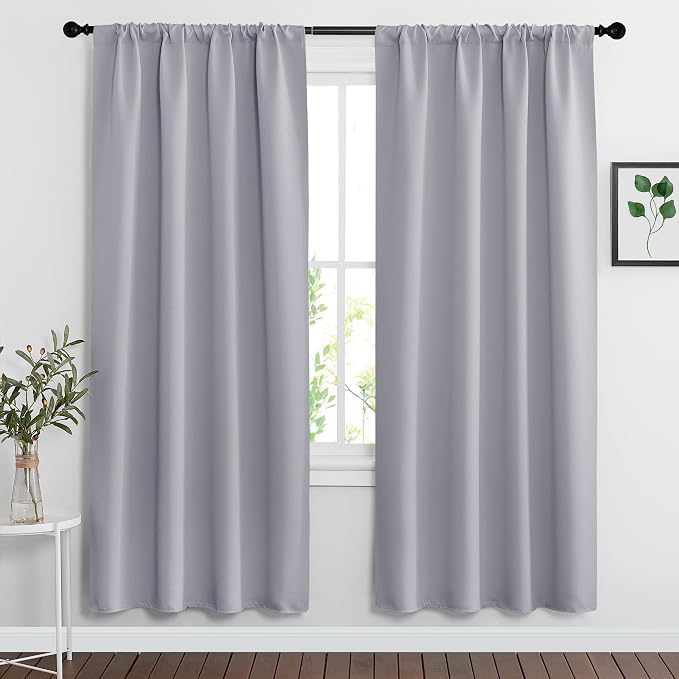 RYB HOME Curtains for Bedroom 72 inches Long, W 34 x L 72, 2 Panels by RYBHOME
