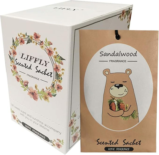 14 Packs Sandalwood Scented Sachets Bag by LIFFLY