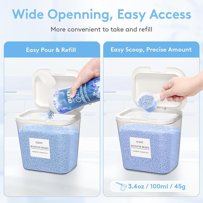 Lifewit 3+1 Laundry Pods Container & Dryer Sheet Holder, Large Powder Detergent - Image 3