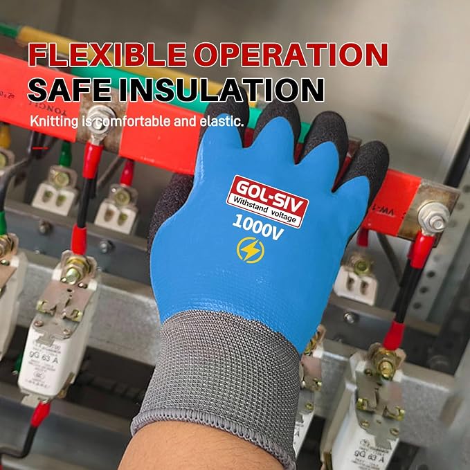 Electrician Gloves 1000V High Voltage, Double Insulated Electrical Gloves - Image 3