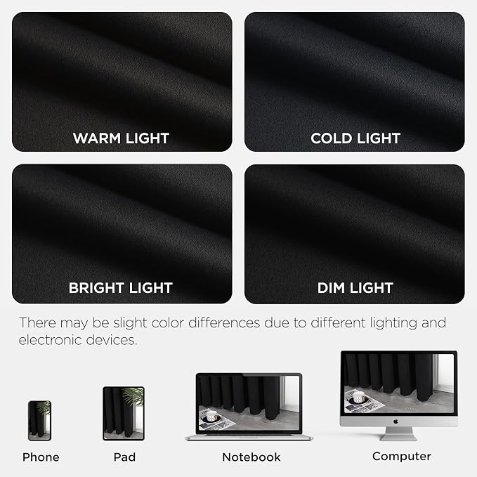 Joydeco Blackout Door Curtain for Doorway Privacy 84 Inches Long, Grommet - Image 8