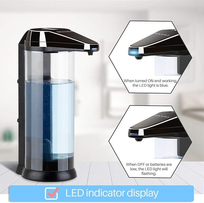 Secura 17oz / 500ml Premium Touchless Battery Operated Electric Automatic Soap - Image 6